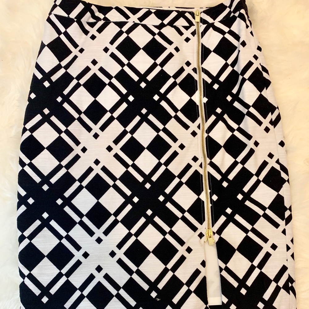 Talbots | white a blue skirt